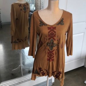 Johnny was embroidered top